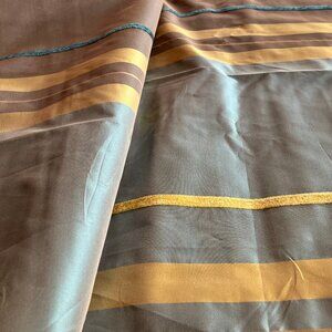 Striped Earthtones Taffeta Fabric 5+ meters